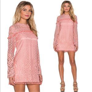 REVOLVE x Tularosa Pink Lace Pom Pom Dress Size XS